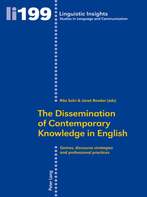 cover image of The Dissemination of Contemporary Knowledge in English